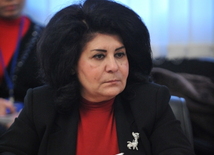 Валида Кязымова во время собрания Центральной избирательной комиссии АР, Баку, Азербайджан, 22 января 2009г.