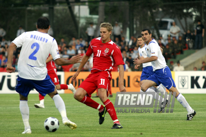 Отборочный матч чемпионата мира-2010 в 4-й европейской отборочной группе между сборными Азербайджана и Уэльса в Баку, Баку, Азербайджан, 6 июня 2009 г.