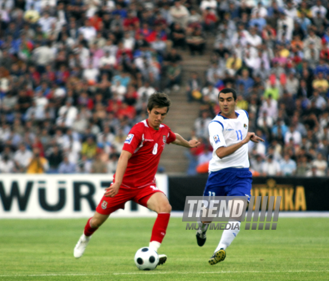 Отборочный матч чемпионата мира-2010 в 4-й европейской отборочной группе между сборными Азербайджана и Уэльса в Баку, Баку, Азербайджан, 6 июня 2009 г.