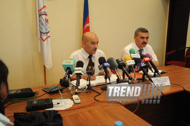 Press conference of head of Azerigaz department on economy and forecasting Tofig Allahverdiyev, Baku, Azerbaijan, July 1, 2009