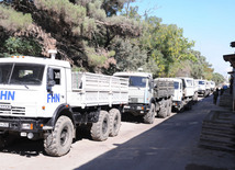 Azerbaijani Ministry of Emergency Situations has sent humanitarian aid to flood-affected people, Baku, Azerbaijan, Sept. 30, 2009