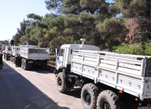 Azerbaijani Ministry of Emergency Situations has sent humanitarian aid to flood-affected people, Baku, Azerbaijan, Sept. 30, 2009