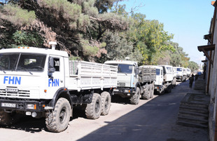 Azerbaijani Ministry of Emergency Situations has sent humanitarian aid to flood-affected people, Baku, Azerbaijan, Sept. 30, 2009