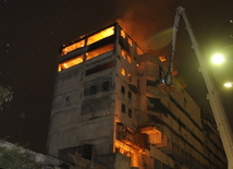 Strong fire took place in the Narimanov district in Baku, Baku, Azerbaijan, Dec.9, 2009. 