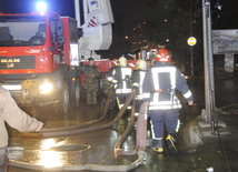 Strong fire took place in the Narimanov district in Baku, Baku, Azerbaijan, Dec.9, 2009. 