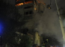 Strong fire took place in the Narimanov district in Baku, Baku, Azerbaijan, Dec.9, 2009. 