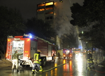 Strong fire took place in the Narimanov district in Baku, Baku, Azerbaijan, Dec.9, 2009. 