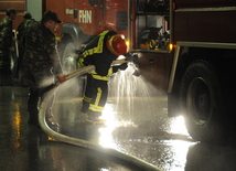 Strong fire took place in the Narimanov district in Baku, Baku, Azerbaijan, Dec.9, 2009. 