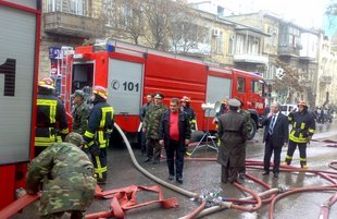 Fire took place in a residential building in Baku, Baku, Azerbaijan, Dec.28, 2009 