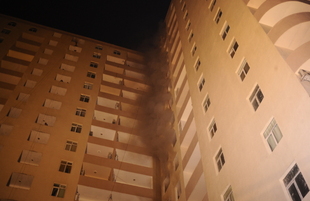 Fire took place in a residential building, Baku, Azerbaijan, Febr. 9, 2010