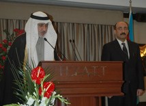 Holiday in Kuwait's Embassy in Azerbaijan, Ambassador of Kuwait to Azerbaijan, Ghassan Yusuf Al-Zavavi, Azerbaijani Minister of Culture and Tourism Abulfas Garayev, Baku, Azerbaijan, February 24, 2010