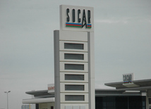 Construction of SOCAR's filling station, Baku, Azerbaijan, March 1, 2010  