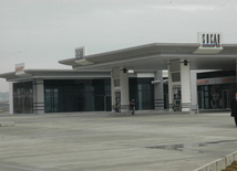 Construction of SOCAR's filling station, Baku, Azerbaijan, March 1, 2010  