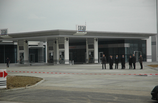 Construction of SOCAR's filling station, Baku, Azerbaijan, March 1, 2010  