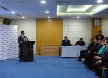 Azerbaijani Football Club "Gabala" introduces new executive director and new head coach, "Gabala" executive director Alistair Saverimotto, Baku, Azerbaijan, May 12, 2010