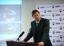 Azerbaijani Football Club "Gabala" introduces new executive director and new head coach, "Gabala" head coach Tony Adams, Baku, Azerbaijan, May 12, 2010