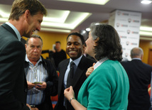 Azerbaijani Football Club "Gabala" introduces new executive director and new head coach, "Gabala" head coach Tony Adams, Baku, Azerbaijan, May 12, 2010