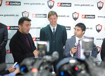 Azerbaijani Football Club "Gabala" introduces new executive director and new head coach, "Gabala" head coach Tony Adams, Baku, Azerbaijan, May 12, 2010