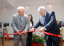 Photo exhibition "Belarus Today" opened in Baku's Museum Center, Belarusian ambassador to Azerbaijan Nikolai Paskevich, Baku, Azerbaijan, May 26, 20