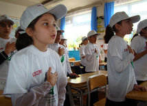 АМИ Trend провело в Гяндже для учащихся открытый урок по экологии, Гянджа, Азербайджан, 27 мая 2010 г.
