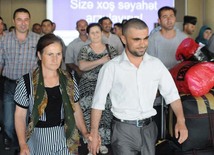Two citizens of Azerbaijan detained on board of "Freedom flotilla" arrived in Baku, Baku, Azerbaijan, june 06 2010