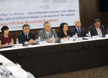 The 8th International Baku Conference of Ombudsmen, Azerbaijani Ecology and Natural Resources Minister Huseyn Bagirov, Azerbaijani Deputy Prime Minister, Chairman of the State Committee for Refugees and IDPs, Ali Hasanov, Azerbaijani  Ombudsman Elmira Suleymanova, Baku, Azerbaijan, June 17. 2010