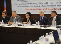 The 8th International Baku Conference of Ombudsmen, Azerbaijani Ecology and Natural Resources Minister Huseyn Bagirov, Azerbaijani Deputy Prime Minister, Chairman of the State Committee for Refugees and IDPs, Ali Hasanov, Azerbaijani  Ombudsman Elmira Suleymanova, Baku, Azerbaijan, June 17. 2010