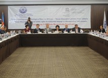 The 8th International Baku Conference of Ombudsmen, Azerbaijani Ecology and Natural Resources Minister Huseyn Bagirov, Azerbaijani Deputy Prime Minister, Chairman of the State Committee for Refugees and IDPs, Ali Hasanov, Azerbaijani  Ombudsman Elmira Suleymanova, Baku, Azerbaijan, June 17. 2010