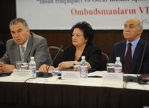 The 8th International Baku Conference of Ombudsmen, Azerbaijani Deputy Prime Minister, Chairman of the State Committee for Refugees and IDPs, Ali Hasanov, Azerbaijani  Ombudsman Elmira Suleymanova, Baku, Azerbaijan, June 17. 2010