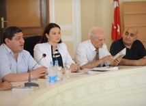 Book presented in Baku , MP Nizami Jafarov, MP Ganira Pashayeva, Baku, Azerbaijan ,June 17