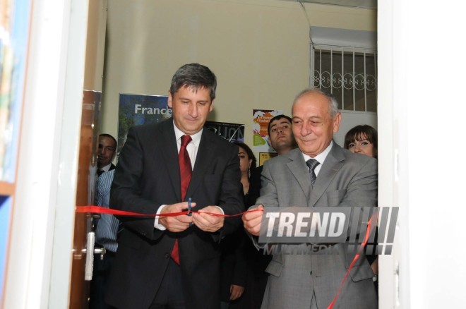 Austrian library opened in Baku, Austrian Foreign Minister Michael Shpindelegger, Baku, Azerbaijan, June 23, 2010 