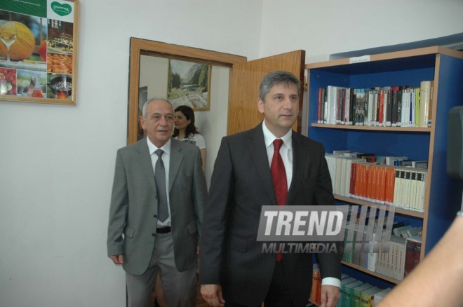 Austrian library opened in Baku, Austrian Foreign Minister Michael Shpindelegger, Baku, Azerbaijan, June 23, 2010 