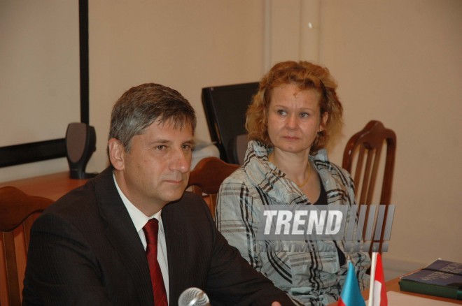 Austrian library opened in Baku, Austrian Foreign Minister Michael Shpindelegger, Baku, Azerbaijan, June 23, 2010 