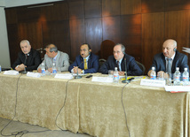 Baku hosts conference-seminar "Values of  new media era", chief of socio-political department of the Presidential Administration Ali Hasanov, Baku, Azerbaijan, June 30, 2010   