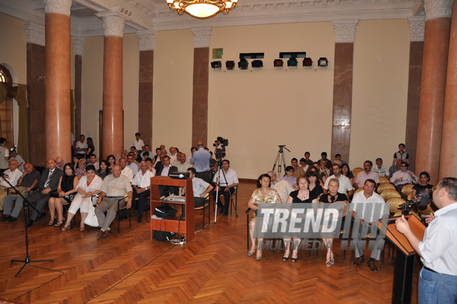 Baku Museum Center hosts jubilee event on 65th anniversary of Honoured Art Worker, Famous Azerbaijani cameraman Valery Karimov, Baku, Azerbaijan, June 30, 2010