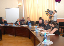 Azerbaijani Industry and Energy Minister Natig Aliyev's meeting with Egyptian Petroleum Minister Amin Sameh Fahmy, Baku, Azerbaijan, Jule 07, 2010 