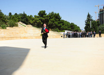 Azerbaijani FM's leadership visit Alley of Honors, Foreign Minister Elmar Mammadyarov, Baku, Azerbaijan, Jule 09, 2010 