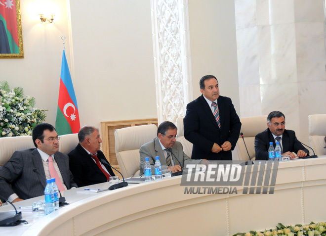 Scientific Research Institute on Economic Reforms under the Ministry of Economic Development and Azerbaijani National Academy of Sciences' Economic Institute sign agreement on cooperation in scientific-research sphere, Baku, Azerbaijan, 16 july 2010