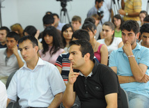 Press conference devoted to first annual symposium of specialists on international relations, Baku, Azerbaijan, july 20 2010