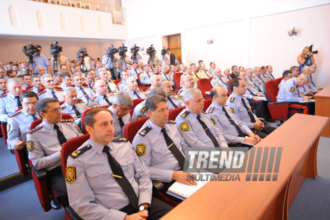 Interior Ministry conducts collective meeting on six-month-results, Baku, Azerbaijan, Jule 29, 2010 