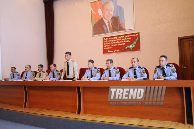 Interior Ministry conducts collective meeting on six-month-results, Baku, Azerbaijan, Jule 29, 2010 