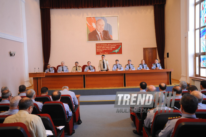 Interior Ministry conducts collective meeting on six-month-results, Baku, Azerbaijan, Jule 29, 2010 