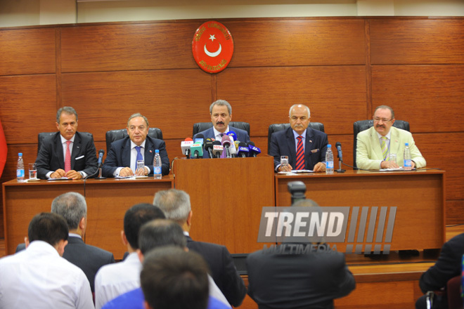 Press-conference held with participation of Turkish Foreign Trade Minister Zafer Caglayan, Baku, Azerbaijan, Jule 29, 2010