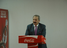 Turkish State Minister for Foreign Trade Zafar Chaglayan attends opening of a new production line at “Coca-Cola İçecek” Enterprise, Baku, Azerbaijan, Jule 29, 2010 