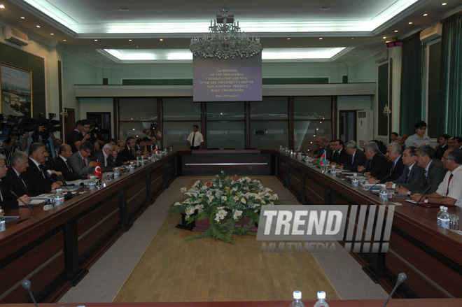 Coordination council holds meeting to open Baku-Tbilisi-Kars railway, Baku, Azerbaijan, Aug.3, 2010