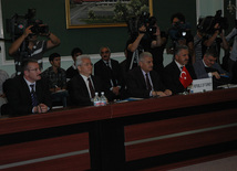 Coordination council holds meeting to open Baku-Tbilisi-Kars railway, Turkish Transportation Minister Binali Yildirim, Baku, Azerbaijan, Aug.3, 2010