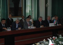 Coordination council holds meeting to open Baku-Tbilisi-Kars railway, Azerbaijani Transport Minister Ziya Mammadov, Baku, Azerbaijan, Aug.3, 2010