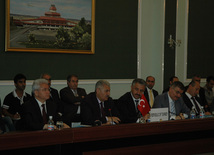 Coordination council holds meeting to open Baku-Tbilisi-Kars railway, Turkish Transportation Minister Binali Yildirim, Baku, Azerbaijan, Aug.3, 2010