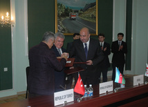 Coordination Coordination council holds meeting to open Baku-Tbilisi-Kars railway, Azerbaijani Transport Minister Ziya Mammadov, Baku, Azerbaijan, Aug.3, 2010