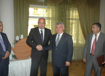 Coordination council holds meeting to open Baku-Tbilisi-Kars railway, Azerbaijani Transport Minister Ziya Mammadov, Baku, Azerbaijan, Aug.3, 2010